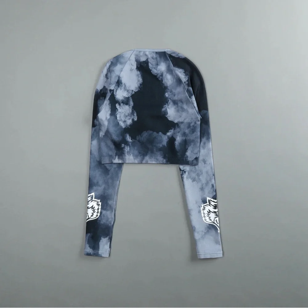 πΊ Darc Sport Everson Seamless Darc Blue ghost cloud long sleeve crop top SHE M - Picture 6 of 11